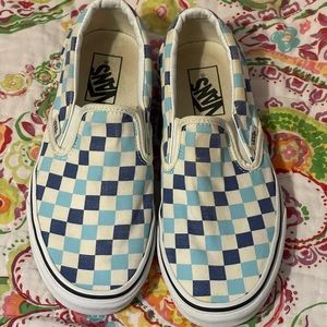 Vans Blue and White checkered